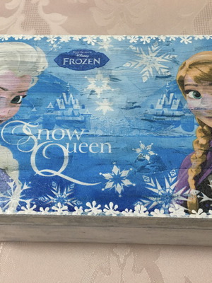 Ξύλινο κουτάκι χειροποίητο Frozen καινούργιο