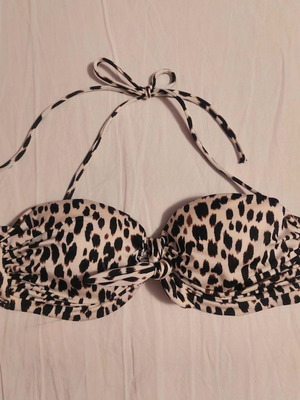 Victoria's Secret bikini top, animal print, size 32B