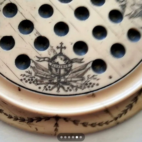 Solitaire scrimshaw game like new, 24 cm diameter