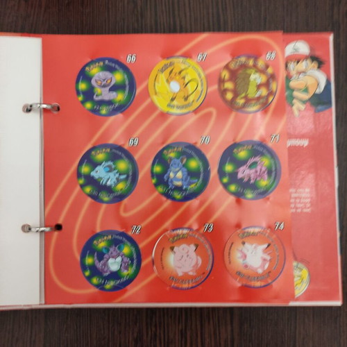 Pokemon tazos complete set with album
