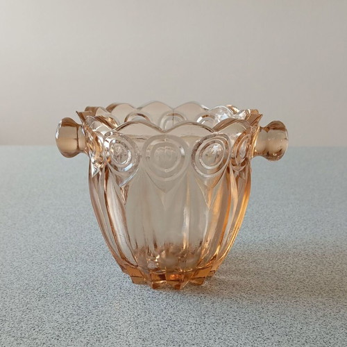 Vintage ice bucket like new, brown color
