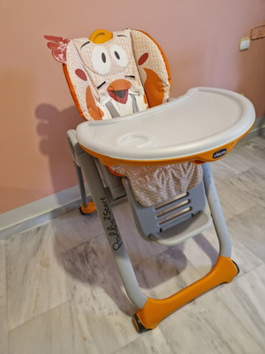Καρεκλάκι φαγητού Chicco Polly 2 Start αναδιπλούμενο με σκελετό από μέταλλο μεταχειρισμένο