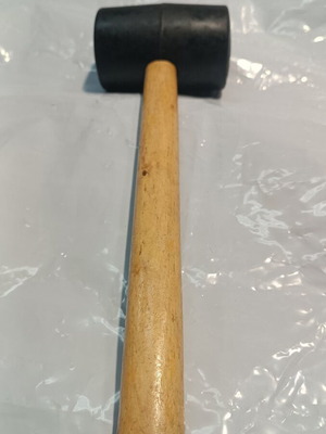 Black Mallet 750 gr with Wooden Handle 34 cm new