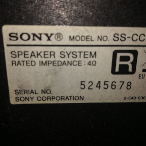 Sony SS-CCPZ1 4Ω speakers used