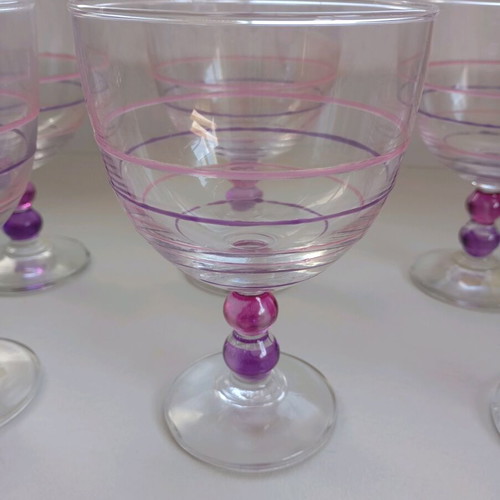 Set of 6 glass ice cream goblets like new
