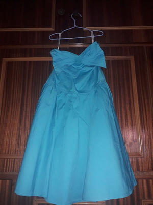 Dress with box now like new, blue, size M