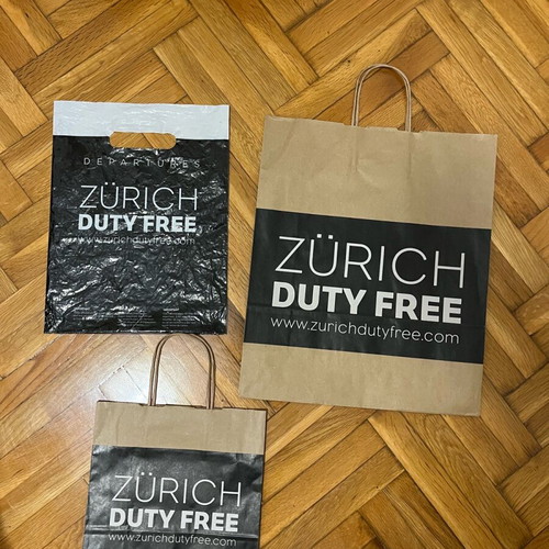 Zurich Duty Free bags 2 paper and 1 plastic new