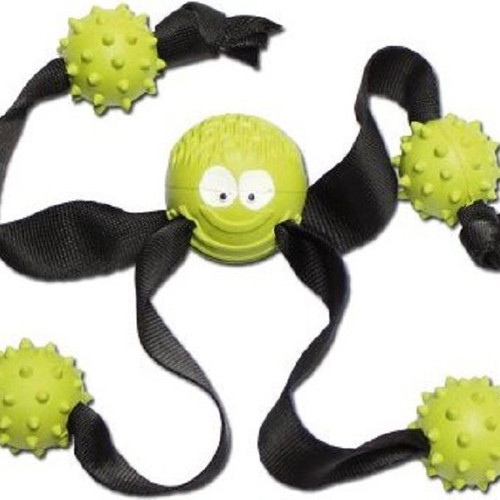 Trixie dog toy new, rubber, green and orange