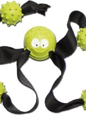 Trixie dog toy new, rubber, green and orange