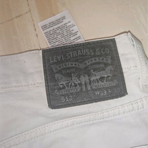 Levi's 513 pants used, white, W 33 L 30