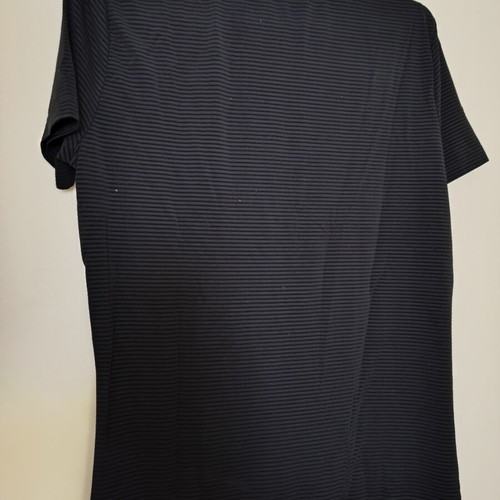 Emporio Armani black striped T-shirt used, size Large slim fit