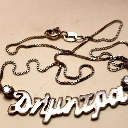 Names in real 925 silver new, handmade