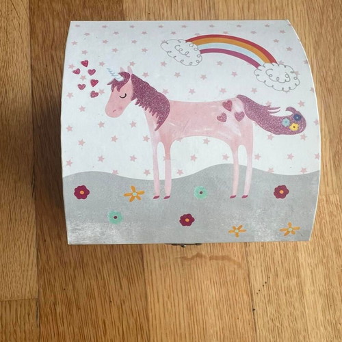 Children's music jewelry box with mirror and unicorn Floss & Rock new