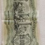 1943 Occupation Two 25000 Drachma Banknotes used