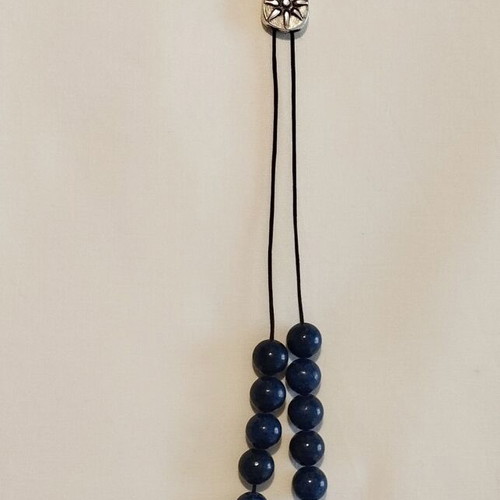 Worry beads with lapis lazuli semiprecious stones new