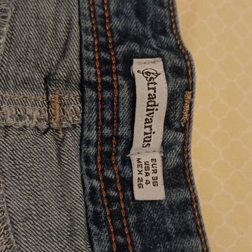 Stradivarius denim shorts like new, size S 36 8, blue