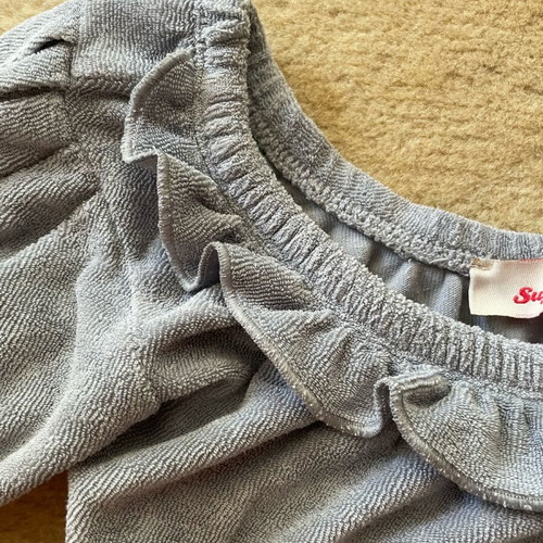 SugarFree crop top like new, grey, for girls 10-11 years