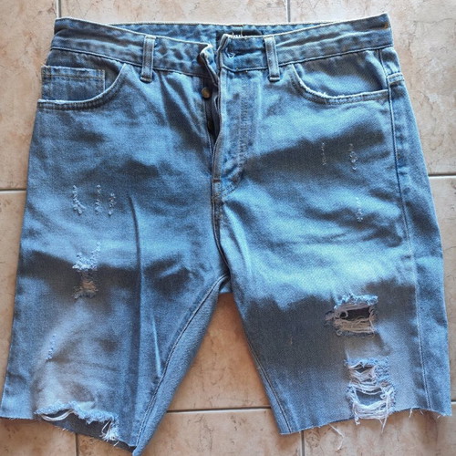 Zara denim bermuda size L blue like new
