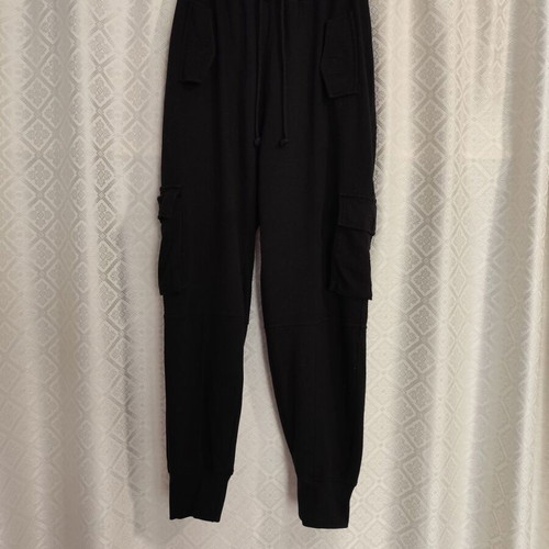 Black sports pants used, size S, cargo style