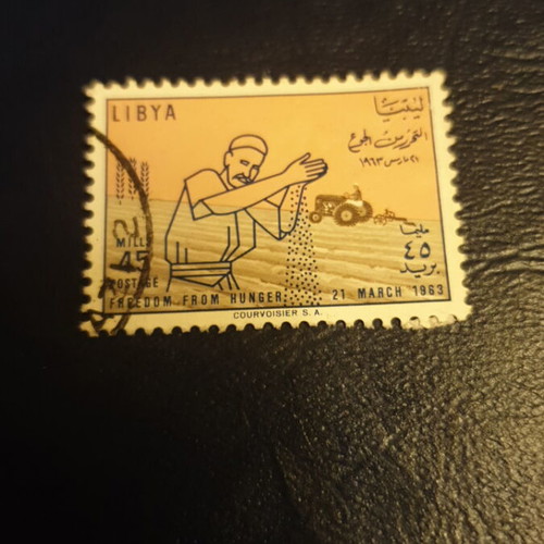 Libya 1963 stamps used, 10 & 45 mills, set of 2