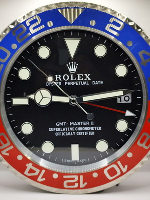 Rolex GMT-Master II wall clock with sweeping seconds hand