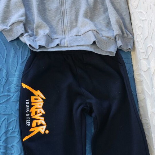 Tracksuit set size 16 like new, black and gray