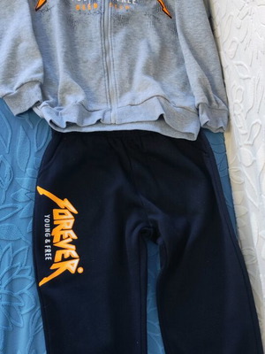 Tracksuit set size 16 like new, black and gray