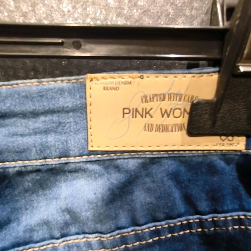Pink Woman jeans like new, blue, size M-L
