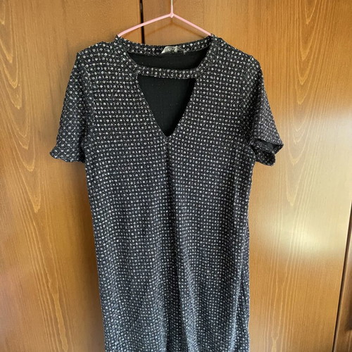 Oasis black dress with glitter, medium size