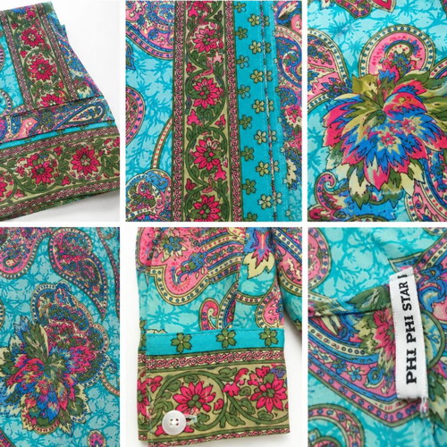 Maxi dress PHI PHI STAR 100% poly silk XL/XXL new, boho paisley