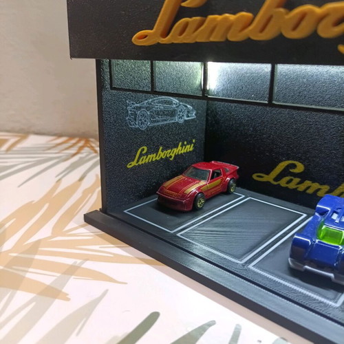 Lamborghini Parking Diorama 1:64 New Illuminated
