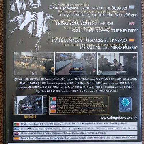 PlayStation 2 The Getaway game