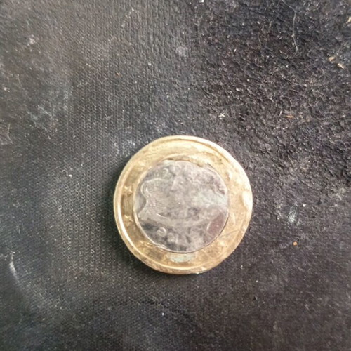 Irish 1 Euro Coin used with unique patina and character