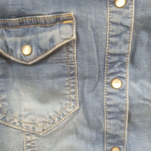 Zara denim shirt women's size S, grey blue