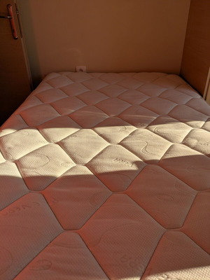 Semi-double Aloe Vera mattress with topper cover, white, 1.2x2m, 25cm thick