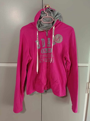 Ζακέτα Body Action μεταχειρισμένη, διπλής όψης, μέγεθος small, φούξια και γκρι