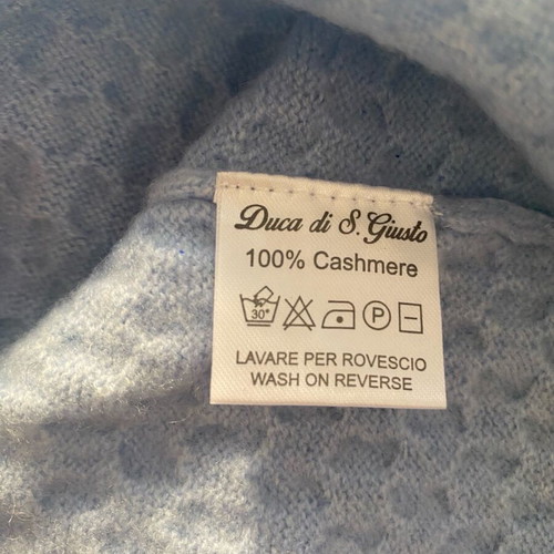 Duca di S.Giusto blue cashmere pullover XL new