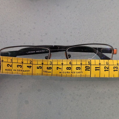 Emporio Armani used eyeglasses with case and cleaning cloths black orange