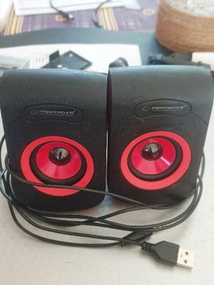 Stereo speakers like new, 2x3W, USB, mini jack 3.5mm