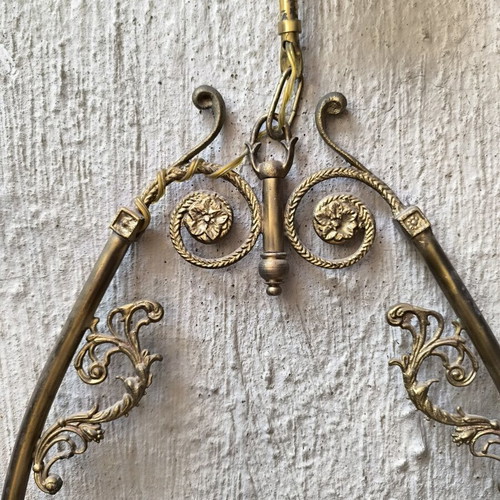 Vintage brass ceiling pendant light like new