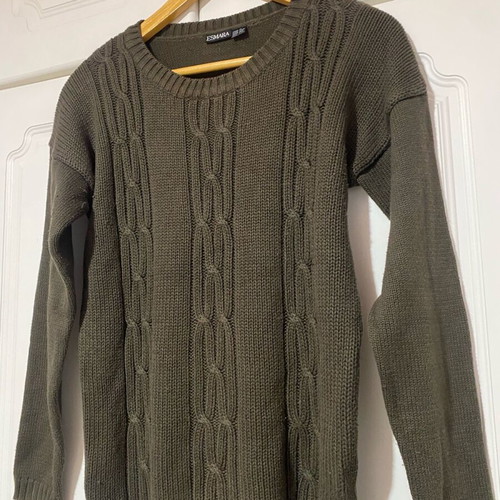 Knitted pullover khaki/brown like new