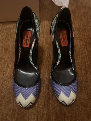 Missoni pumps multicolor with leather heels like new, size 36