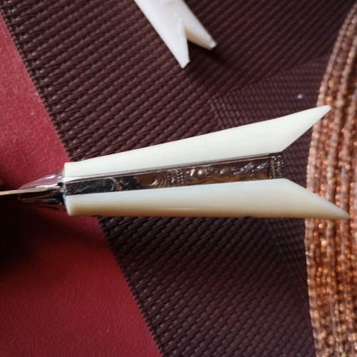 Decorative Cretan knife used with mantinada and sheath