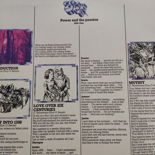 Vinyl Eloy – Power And The Passion, Greek Gatefold Edition Prog Rock Album