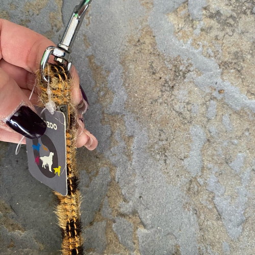 Leather leopard dog leash new