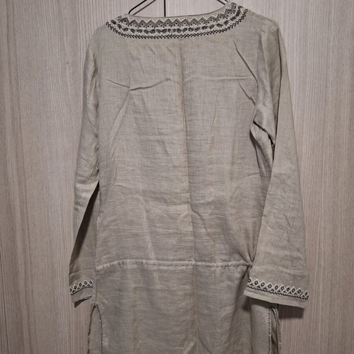 Zara Woman Beige Linen Tunic Kaftan Size M Like New