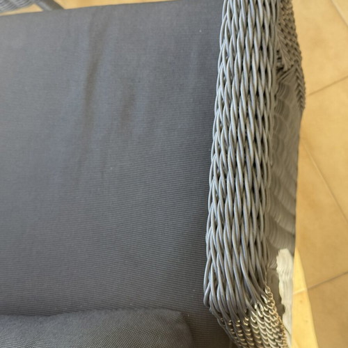 Veranda chairs like new, set of 2 with washable cushions and reclining backs