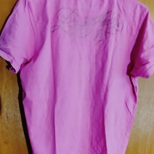 T-shirt with print like new, size L, pink