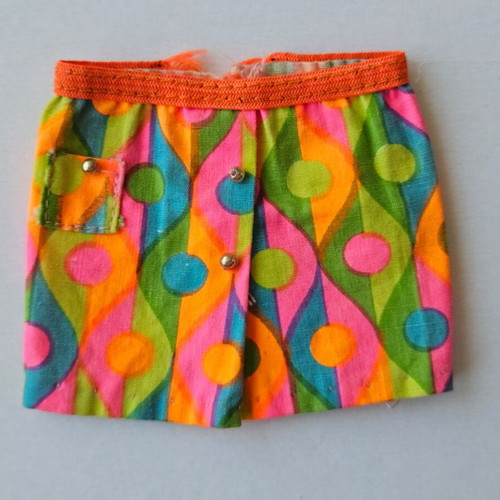 Vintage Barbie MOD skirt "Wild N Wonderful" used