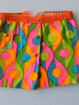 Vintage Barbie MOD skirt "Wild N Wonderful" used